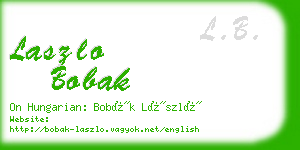 laszlo bobak business card